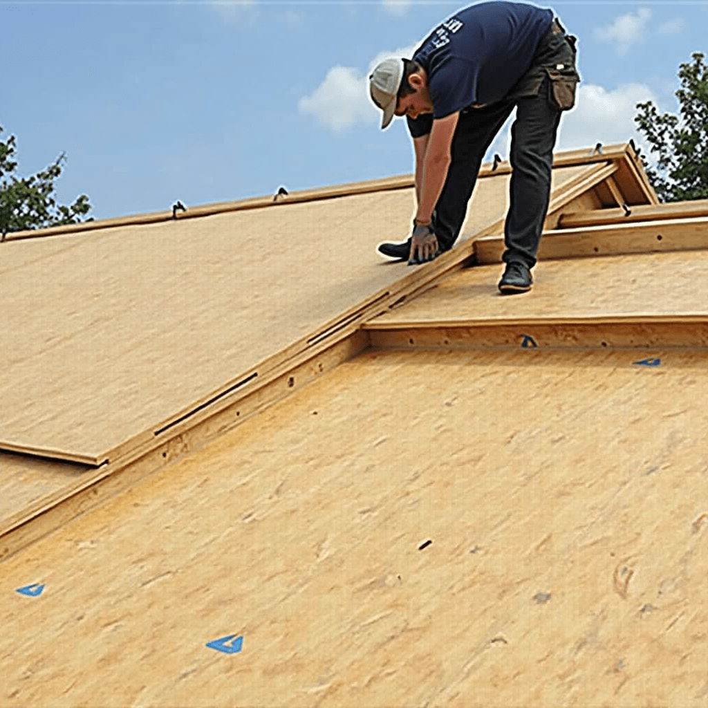 نصب OSB در سقف شیبدار